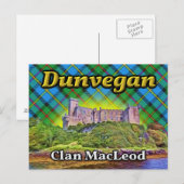 Dunvegan Castle Clan MacLeod Isle of Skye Schottla Postkarte (Vorne/Hinten)