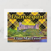 Dunvegan Castle Clan MacLeod Lewis Tartan Schottla Postkarte (Vorne/Hinten)
