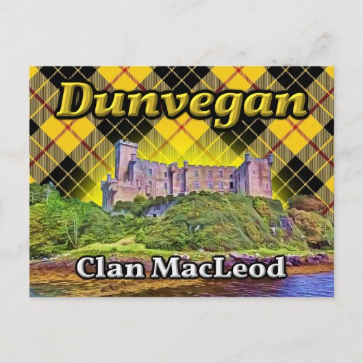 Dunvegan Castle Clan MacLeod Lewis Tartan Schottla Postkarte (Vorderseite)