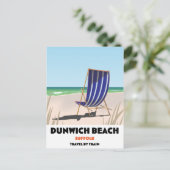 Dunwch Beach Suffolk Vintages Zugposter Postkarte (Stehend Vorderseite)
