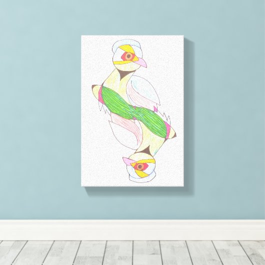 Duo Bird Leinwanddruck (Insitu (Holzboden))