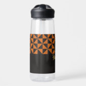 Duo Black & Burnt Orange Individuelle Name Trinkflasche (Vorne)