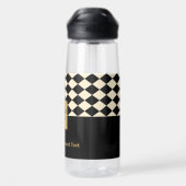 Duo black & creme - Business-Logo Wasserflasche Trinkflasche (Rückseite)