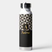 Duo Black & Stone Gray Individuelle Name Trinkflasche (Links)