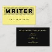 Duo brutal schwarz gelb visitenkarte (Vorne/Hinten)