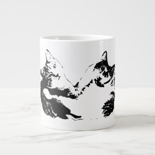 Duo Cat Companies Ink Portrait Tasse