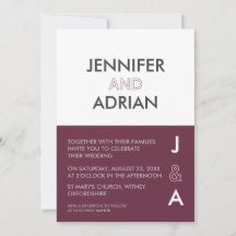 Duo Color Editable Moderne Minimalistische Einladu