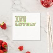 Duo coloured typography-You are lovely mantra Serviette (Beispiel)