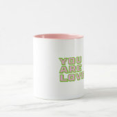 Duo coloured typography-You are lovely mantra Tasse (Zentrum)