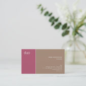 Duo-dunkles Rosa u. TAN Visitenkarte (Stehend Vorderseite)