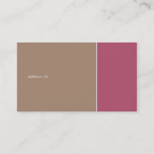 Duo-dunkles Rosa u. TAN Visitenkarte (Rückseite)