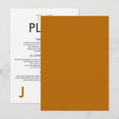 Duo Farbe Minimal Hochzeitsdetails Einladung (Vorne/Hinten)