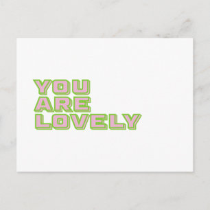 Duo-farbige Typografie - Du bist ein liebenswerter Postkarte