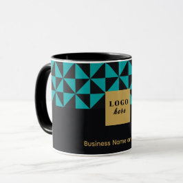 Duo für Schwarz und aquamarines Handwerk - Firmenl Tasse