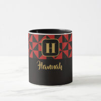 Duo Geo Black & Crimson Red Individuellen Namens
