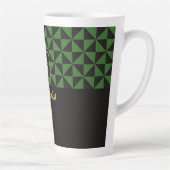 Duo Geo Black & Forest Green Individuellen Namen Milchtasse (Rechts)