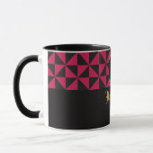 Duo Geo Black & Pink Individuellen Namen Tasse (Links)