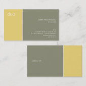 Duo grau u. gelb visitenkarte (Vorne/Hinten)