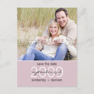 "Duo" Orchid Lila Save the Date Postkarte