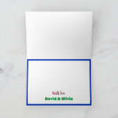 Duo Peacock Folded Wedding Thank You Cards Dankeskarte (Innenseite)