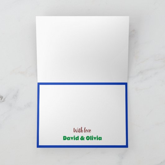 Duo Peacock geklappt danke Karten (Innenseite)