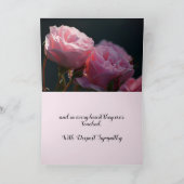 DUO PINK ROSES SYMPATHY CARD DANKESKARTE (Innenseite)