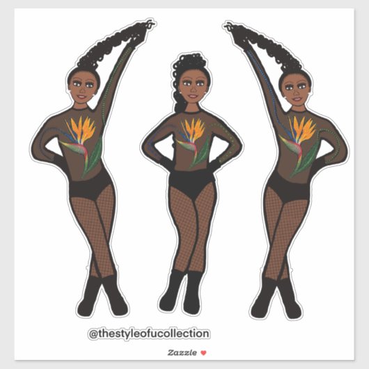 Duo-Pose Dancer Paradise #1 Sticker (Blatt)