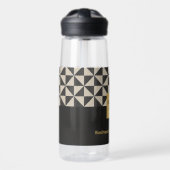 Duo schwarz & grau - Business-Logo Wasserflasche Trinkflasche (Vorne)