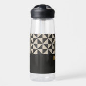 Duo Schwarz/Grau-Individuelle Name Trinkflasche (Vorne)
