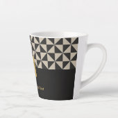 Duo Schwarz-Graues Handwerk - Firmenlogo Latte Tas Milchtasse (Rechts)