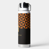 Duo schwarz & orange - Geschäftslogo Wasserflasche Trinkflasche (Hinten)
