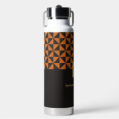 Duo schwarz & orange - Geschäftslogo Wasserflasche Trinkflasche (Vorderseite)