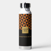 Duo schwarz & orange - Geschäftslogo Wasserflasche Trinkflasche (Links)
