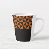 Duo Schwarz-Orange-Kunsthandwerk-Logo Latte Tasse (Rechts)