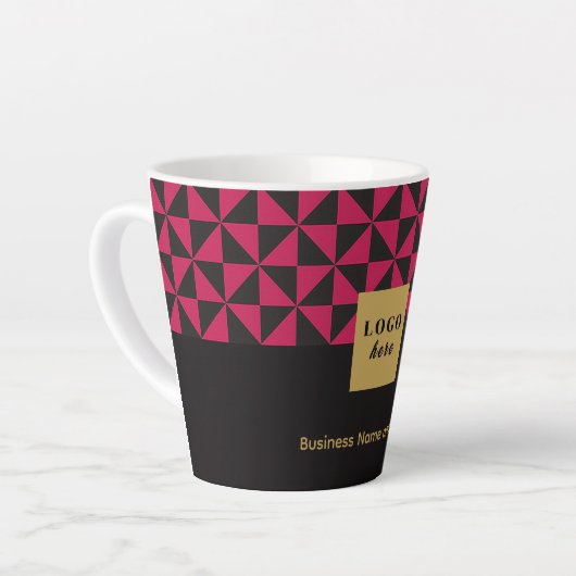 Duo Schwarz-Rosa-Handwerk - Geschäftslogo Latte Ta Milchtasse (Linke Ecke)