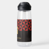 Duo schwarz & rot - Firmenlogo Trinkflasche (Rückseite)