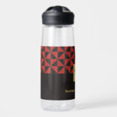 Duo schwarz & rot - Firmenlogo Trinkflasche (Vorne)
