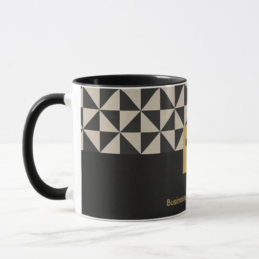 Duo Schwarz-Stein-Graues Handwerk - Firmenlogo Tasse (Links)