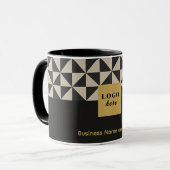 Duo Schwarz-Stein-Graues Handwerk - Firmenlogo Tasse (Vorderseite Links)