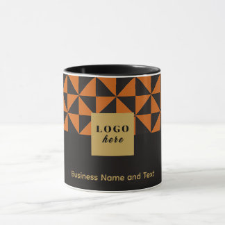 Duo, schwarz und gebrannt, Orange - Geschäftsproto Tasse