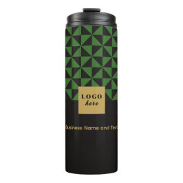 Duo schwarz und grün - FirmenlogoThermal Tumbler Thermosbecher