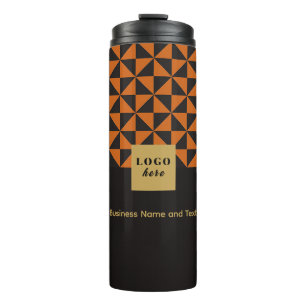 Duo schwarz und orange - GeschäftsprotokollThermal Thermosbecher