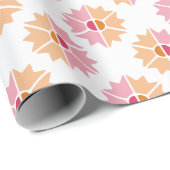 Duo Starburst in Pink and Orange Geschenkpapier (Rolleneckpunkt)