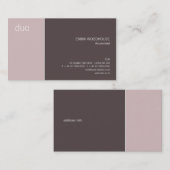 Duo-Taupe u. Rosa Visitenkarte (Vorne/Hinten)