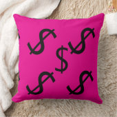 Duo Tone Dollar $ign Pink Red  Kissen (Decke)