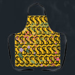 Duo Tone Dollar $ign Yellow Floral Schürze<br><div class="desc">Decorative Apron Size: All-Over Print Apron, Medium 26"x30" Whether you are cooking at home, hosting a summer BBQ, or creating arts & crafts- do so in style with our fully customizable aprons! Made of a top quality polyester, our fully sublimation designs will definitely make a great impression on your guests....</div>