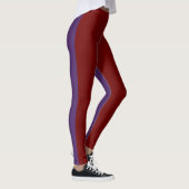 Duo Tone Lila und dunkelrot Leggings (Rechts)