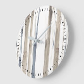 Duo Tone Trees II Große Wanduhr (Winkel)