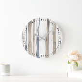 Duo Tone Trees II Große Wanduhr (Zuhause)