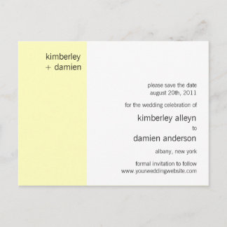 "Duo" Vanilla Save the Date Postkarte